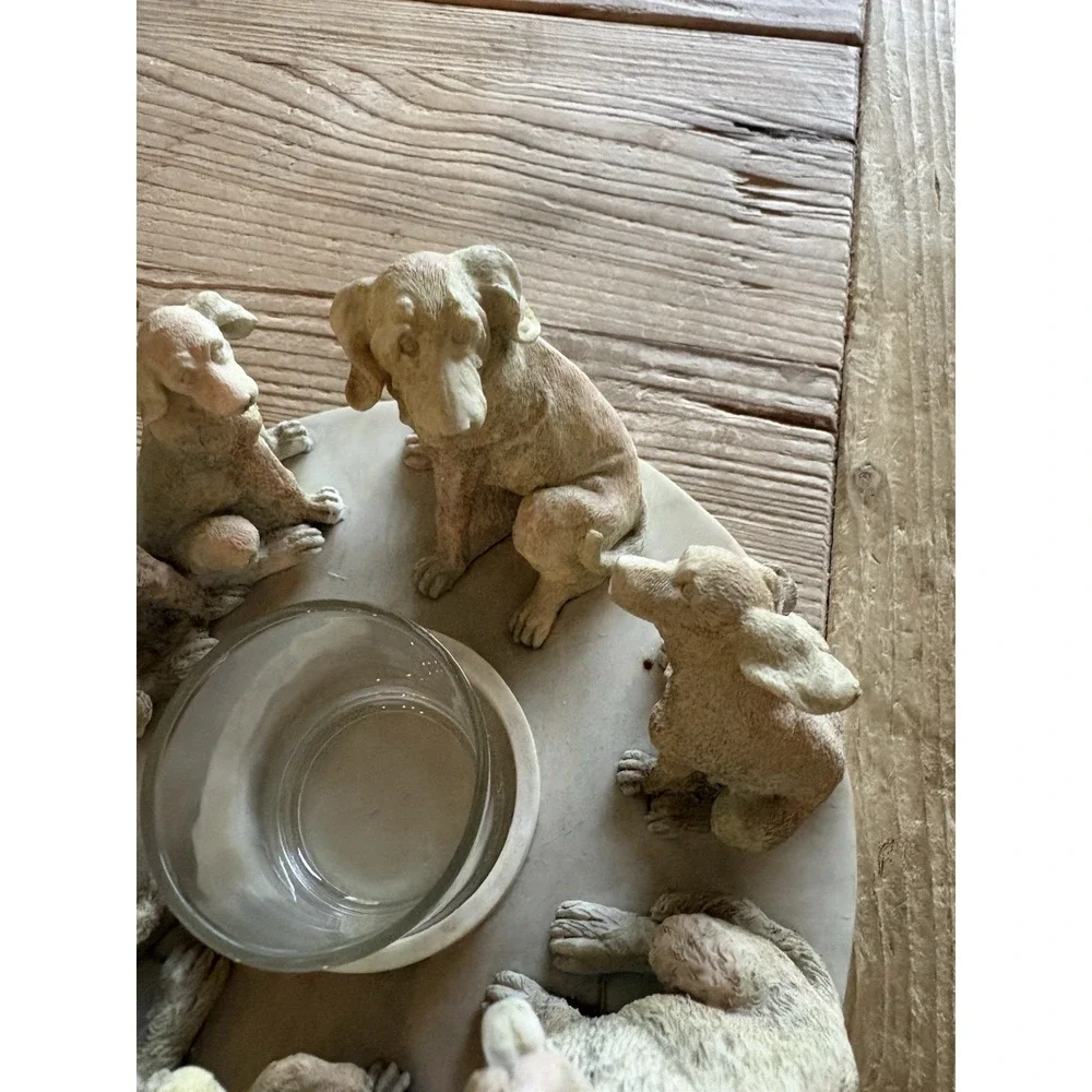 Sakiba Circle Of Dogs Tea light Candle Holder SO Cool Unique DOG LOVERS Candle